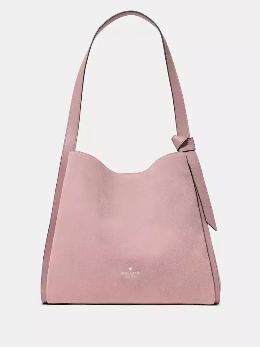 Kate Spade Knott Suede Large Carryall Silver/Dusk Rose NWT